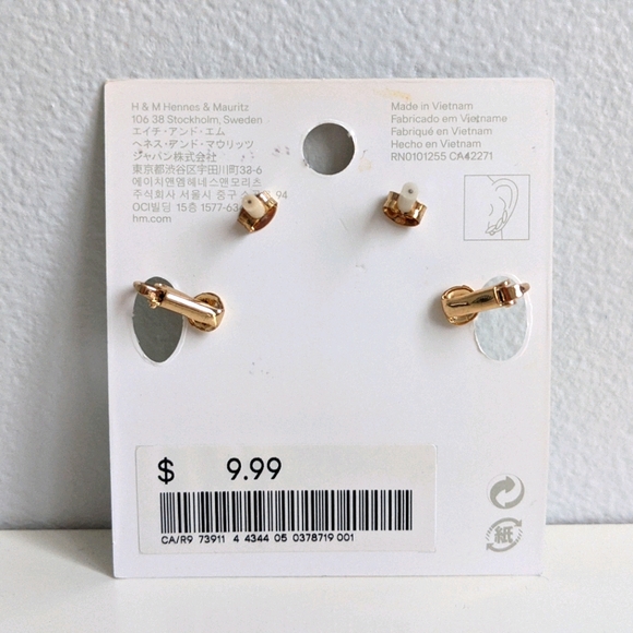 Gold earrings - Picture 2 of 2